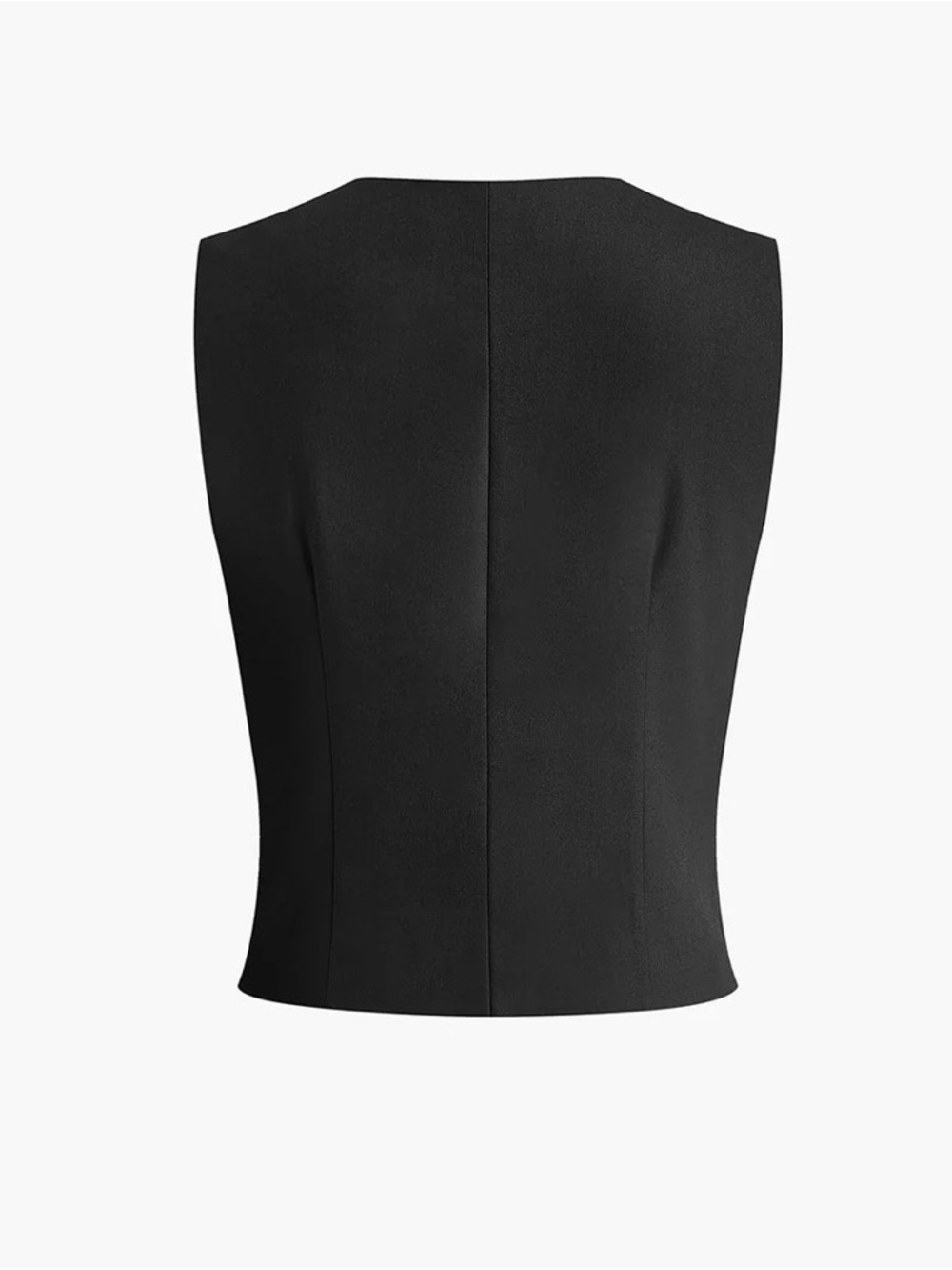 Black Wide-Leg Pants & Vest Set - Sleek Women's Ensemble - Picture 4 of 9